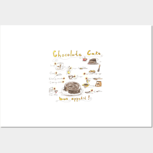 recipe of chocolate cake Posters and Art